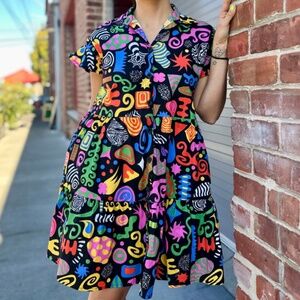 Nooworks NWT Eloise Party Mix dress size L dress with sleeves